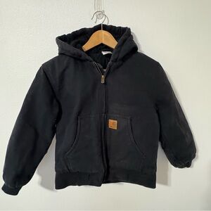 Carhartt Duck Canvas Active Jacket Hooded Black Streetwear CP8417-Small (8/10)